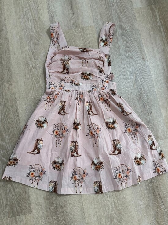 Dresses & Skirts - Pink Western Cowgirl Dress | Cowboy Boots & Floral Print | Size S